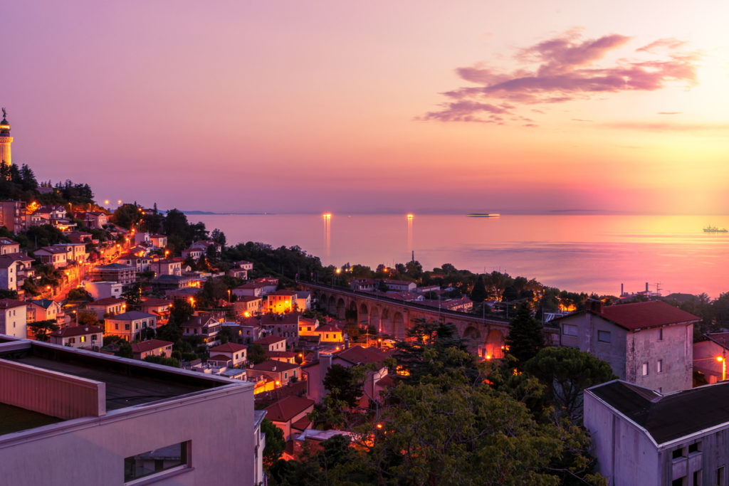 City of Trieste at Sunset