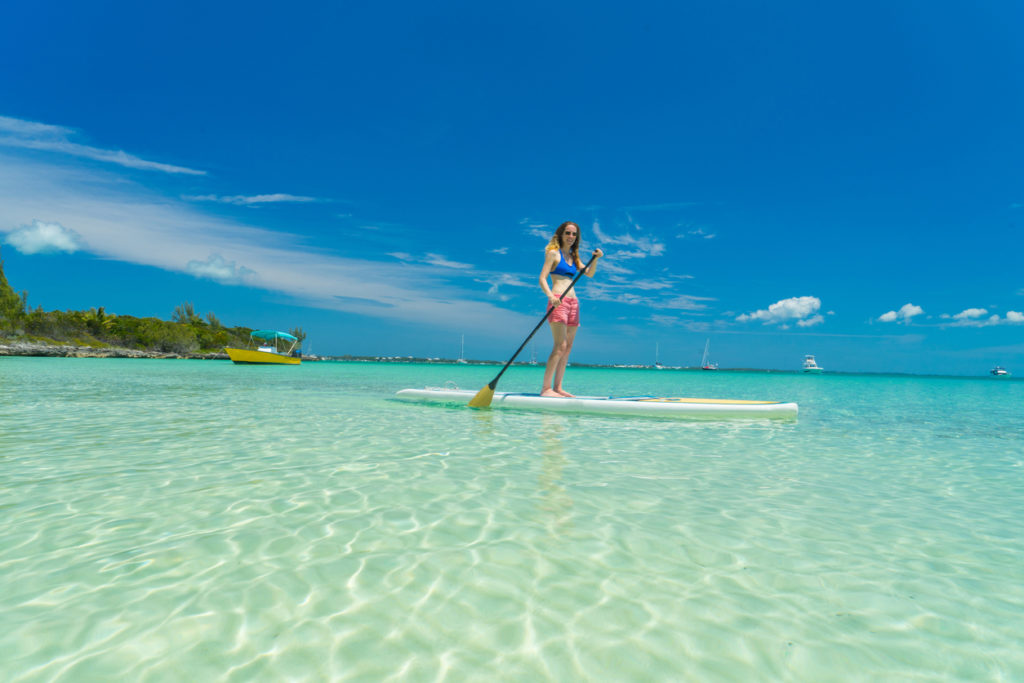 Paddleboarding in Bahamas