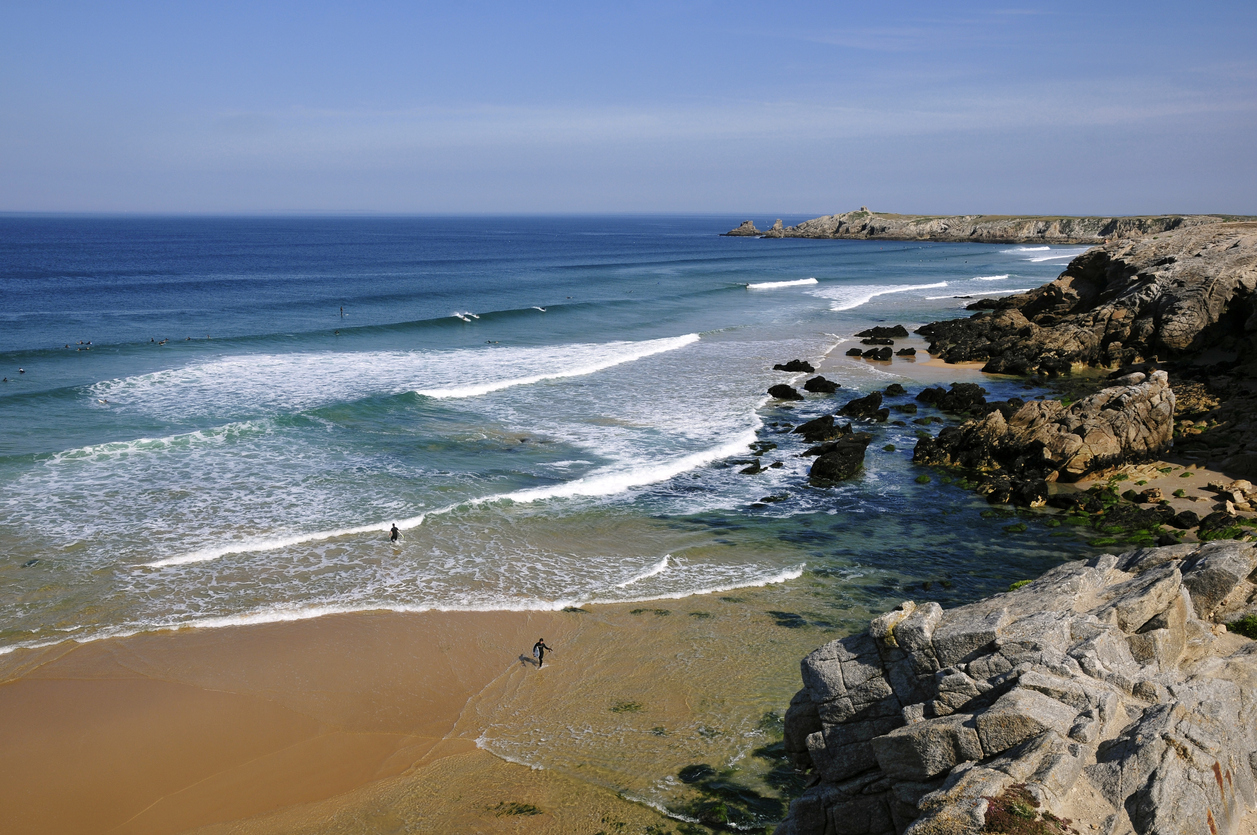 Rocky coastline of Quiberon in France