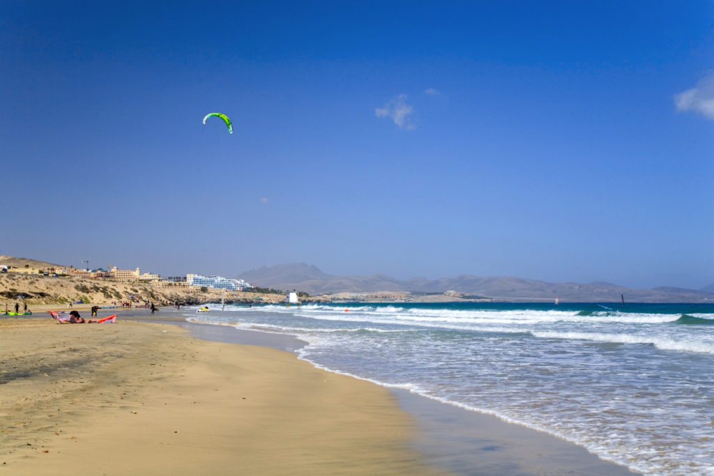 Kite Surfing South of Costa Calma