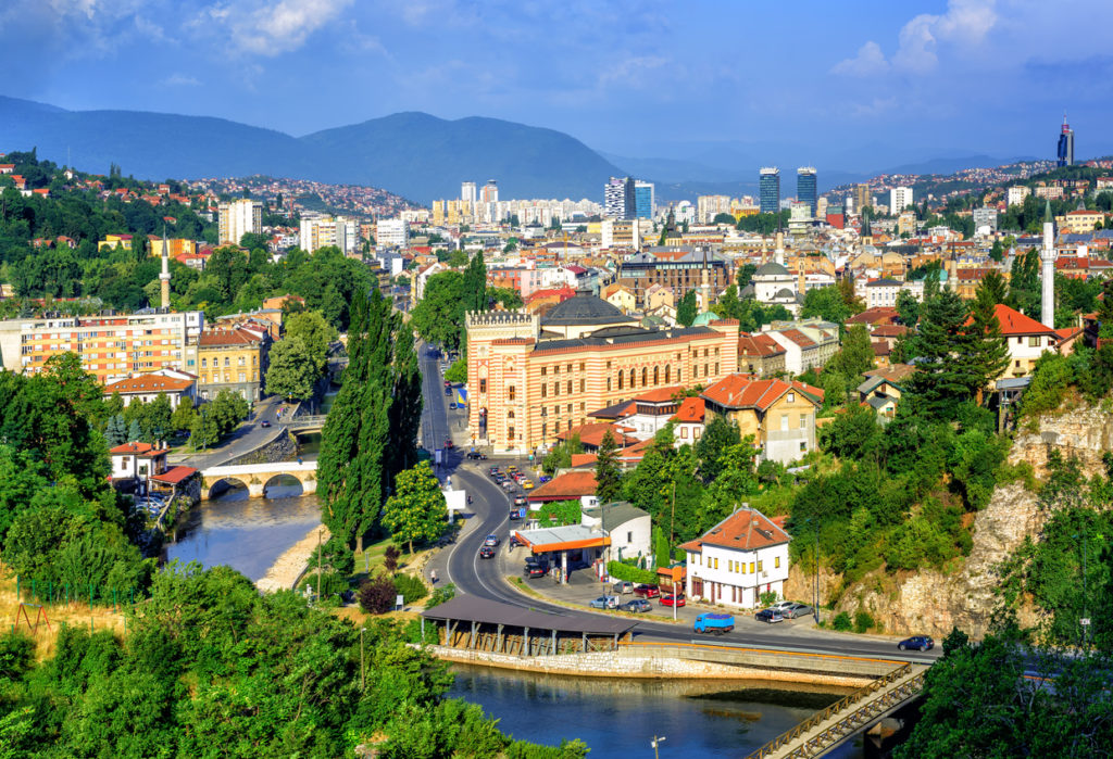 Sarajevo city, capital of Bosnia and Herzegovina
