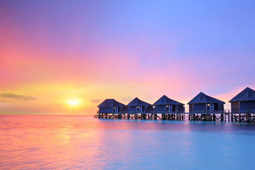 Sunset in the Maldives