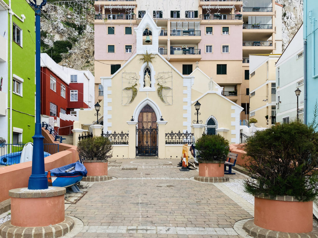 Our lady of Sorrows in Catalan bay village in Gibraltar