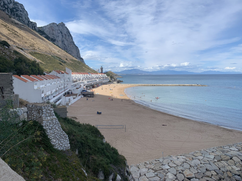 Sandy Bay on the east side of Gibraltar