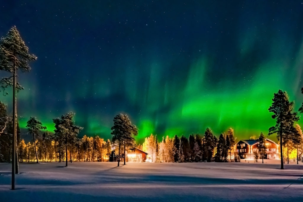 Arctic Circle in Winter Lapland Finland