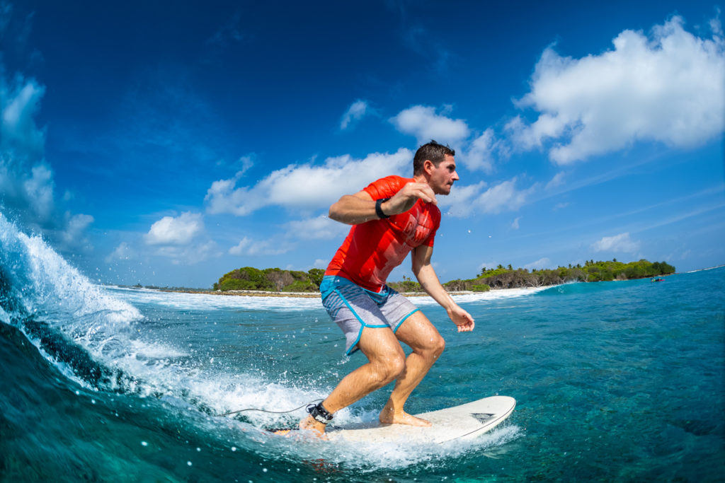 Sultans surf spot in Maldives