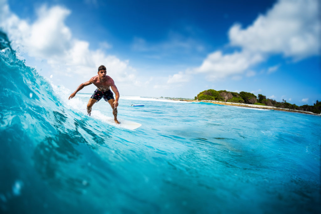 Sultans surf spot in Maldives