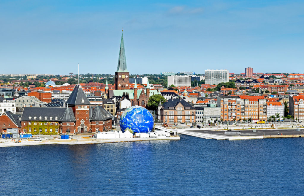 Cityscape of Aarhus in Denmark