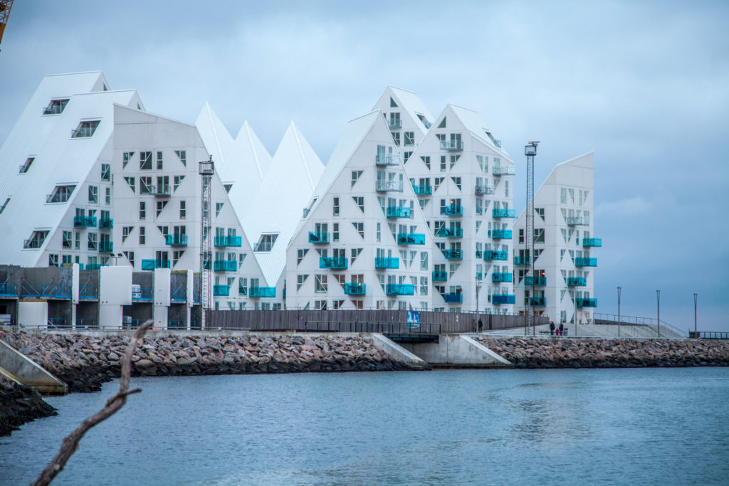 Residential structure known as The Iceberg in Aarhus