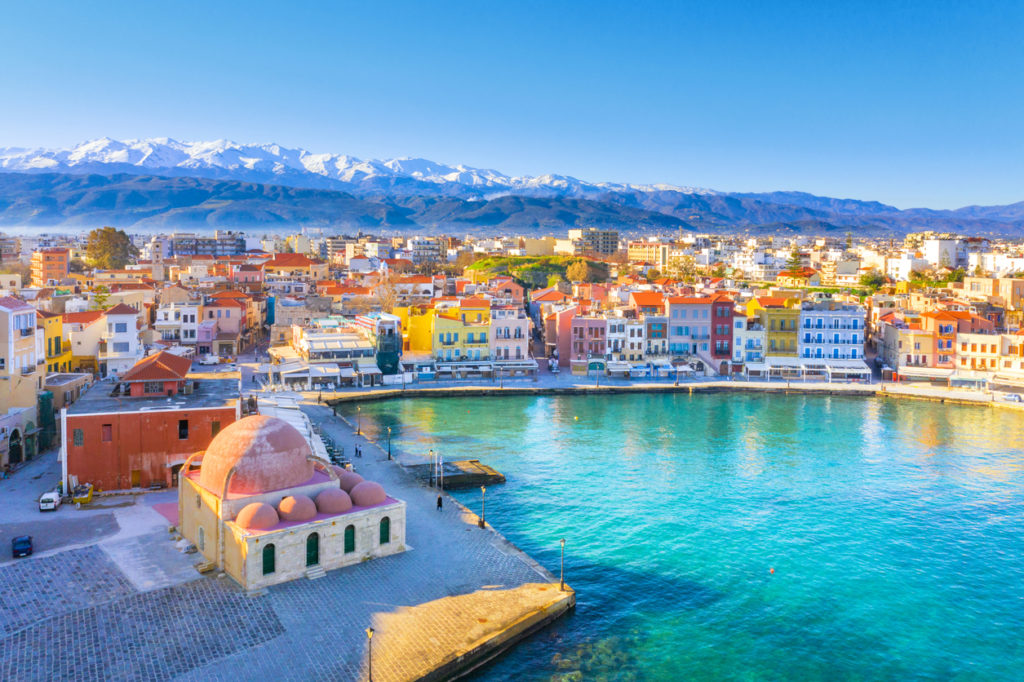 Aerial view of Chania