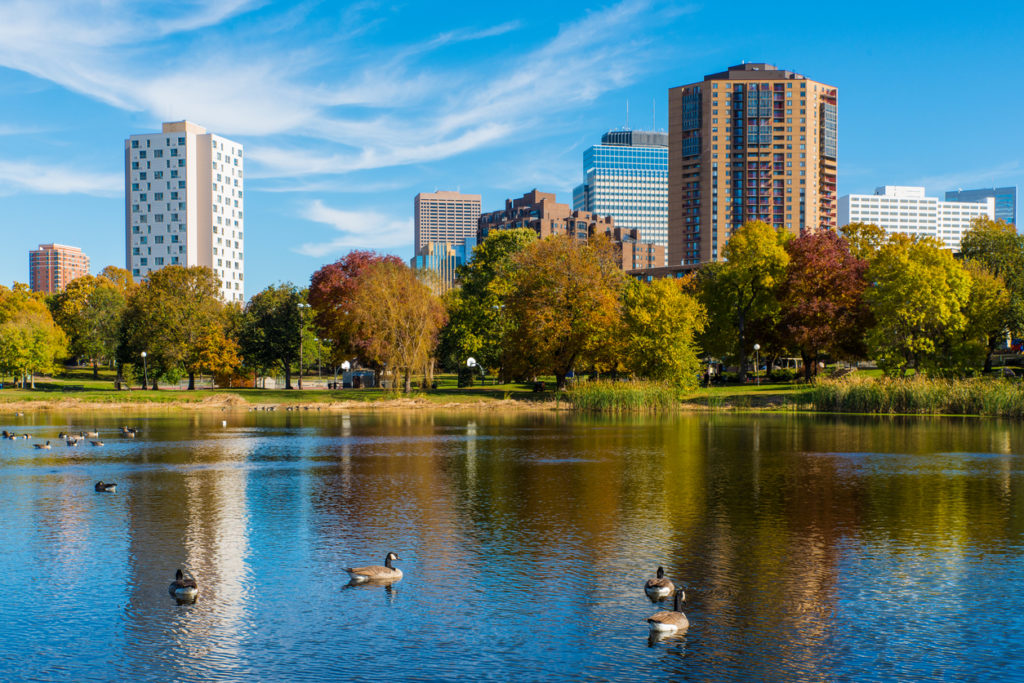 Loring Park in Minneapolis During Autumn