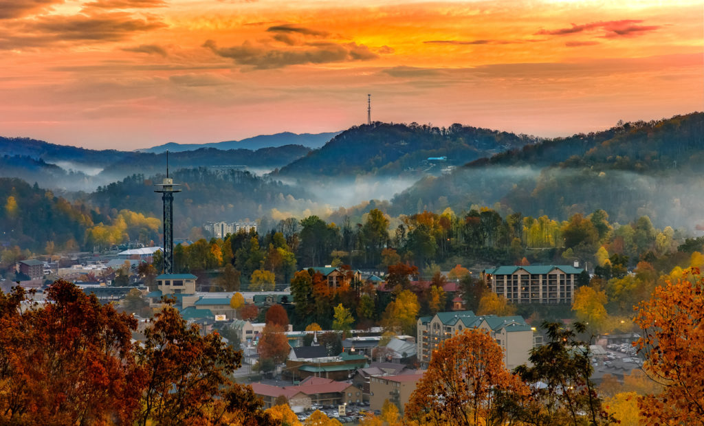 Sunrise over Gatlinburg