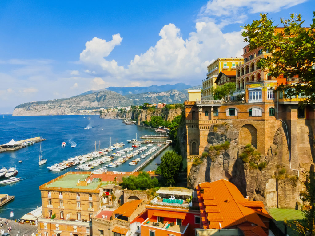 View of the coast in Sorrento