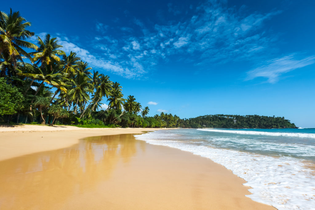 Idyllic beach in Sri Lanka