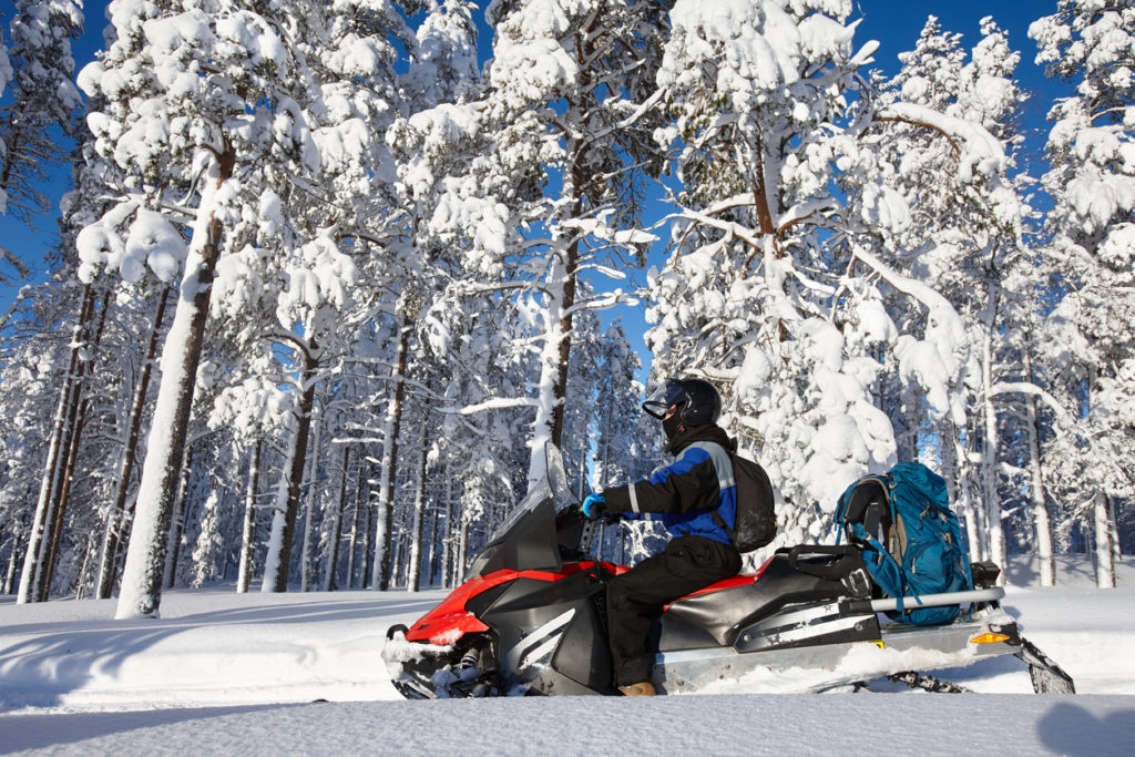 Snowmobile in Finland