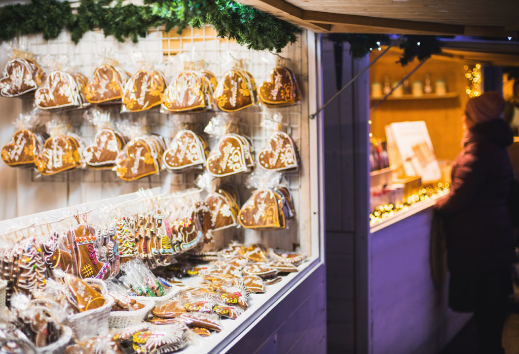 Traditional Christmas market Stand