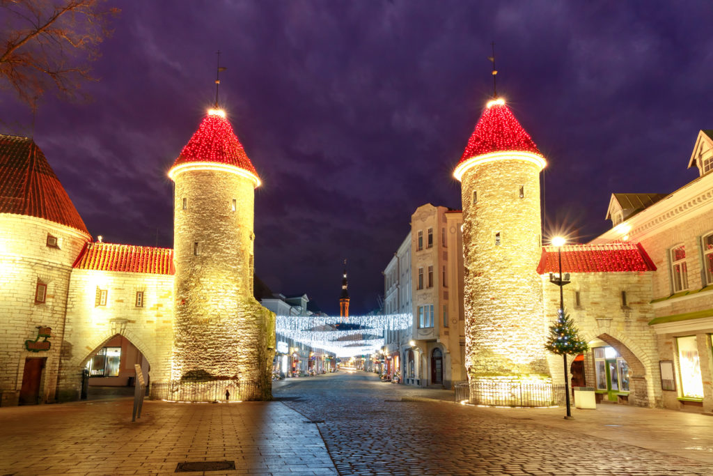 Viru Gate in the Old Town of Tallinn