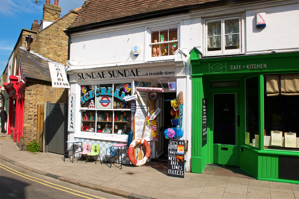 Quaint shops in Whitstable