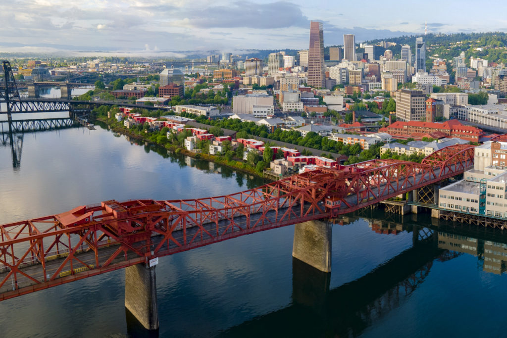 Downtown Portland and the Broadway Bridge