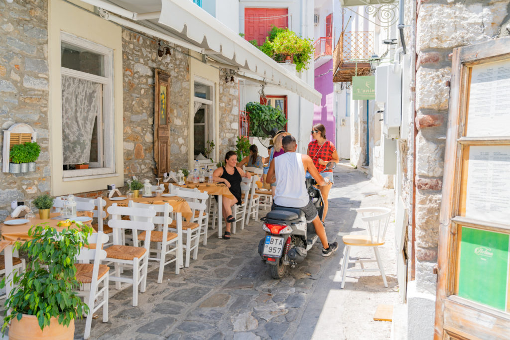 Exploring the streets of Skiathos