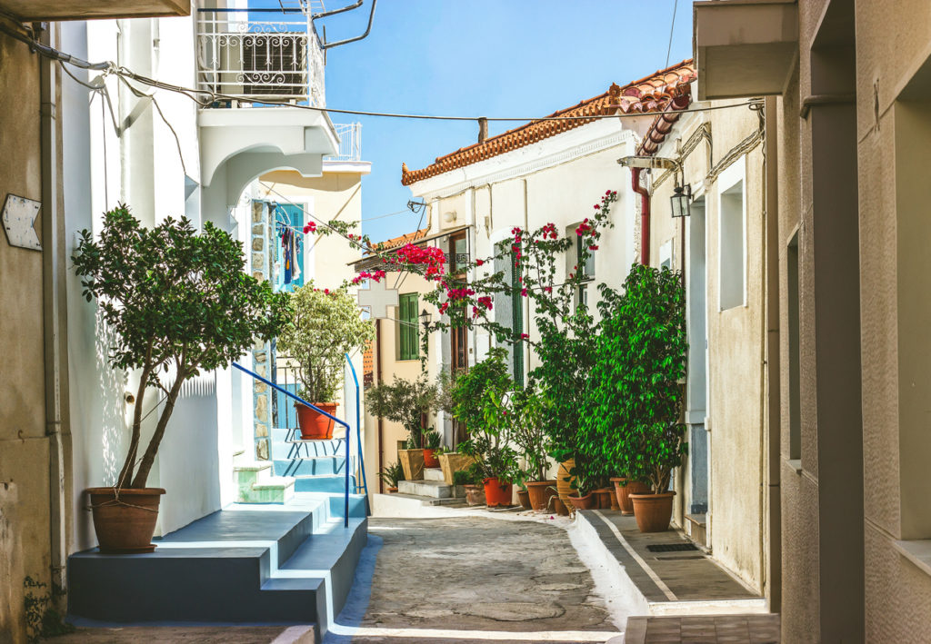 Neorio town on Poros island