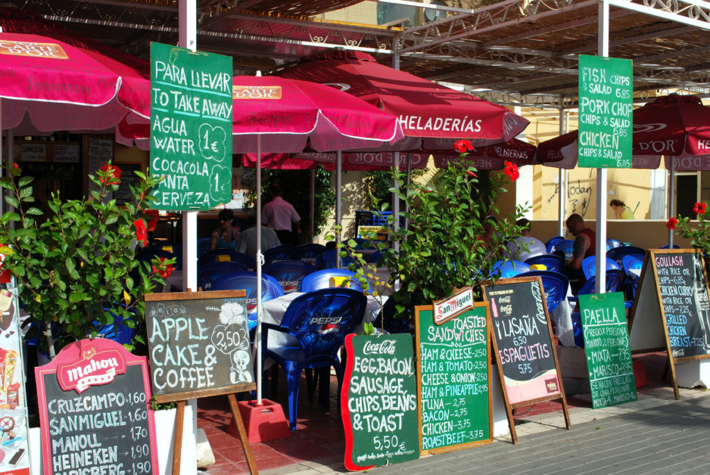 Plenty of places to eat in Torremolinos