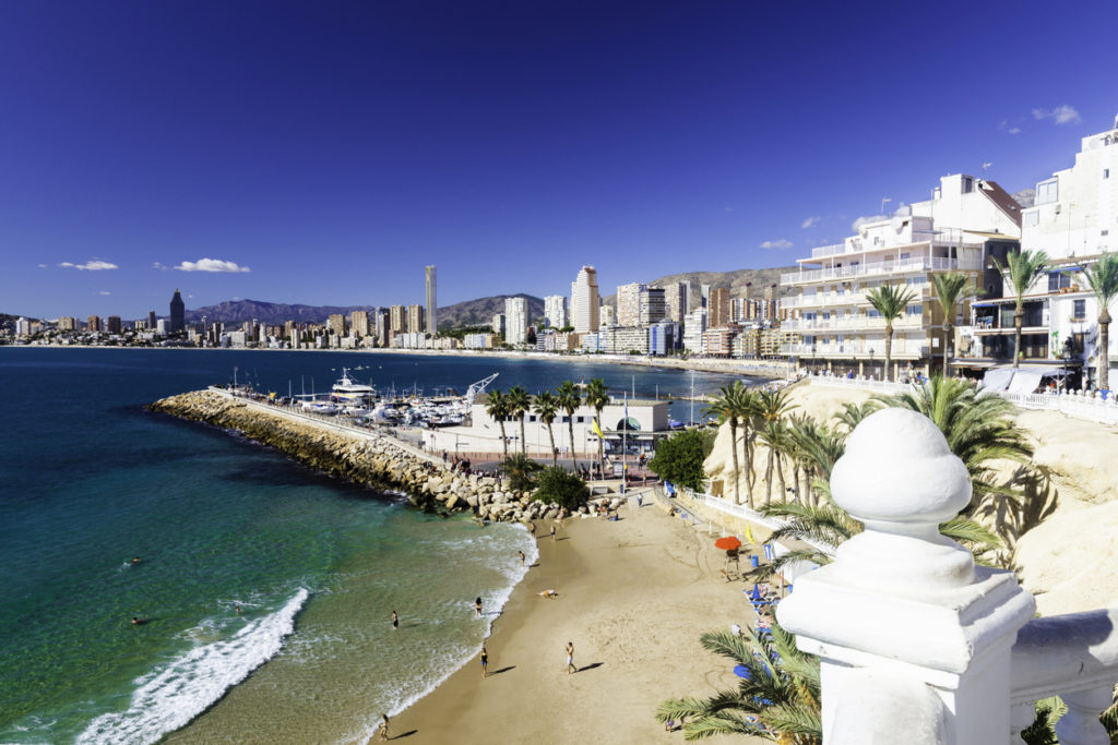 Poniente beach in Benidorm