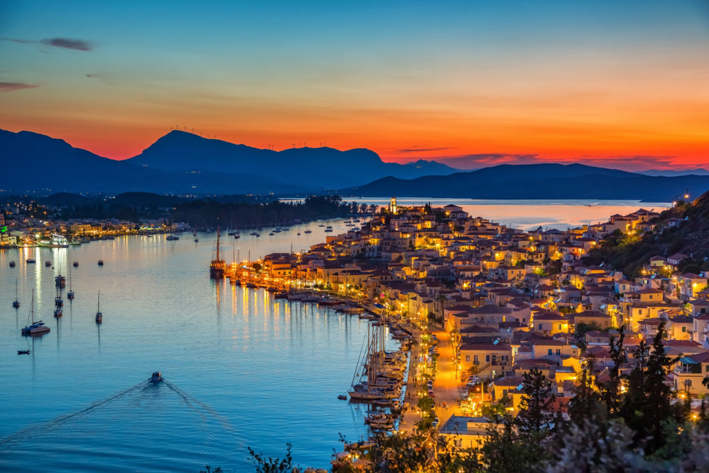 Poros at night