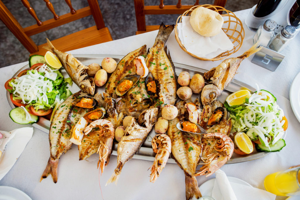 Sea food meal in Fuerteventura