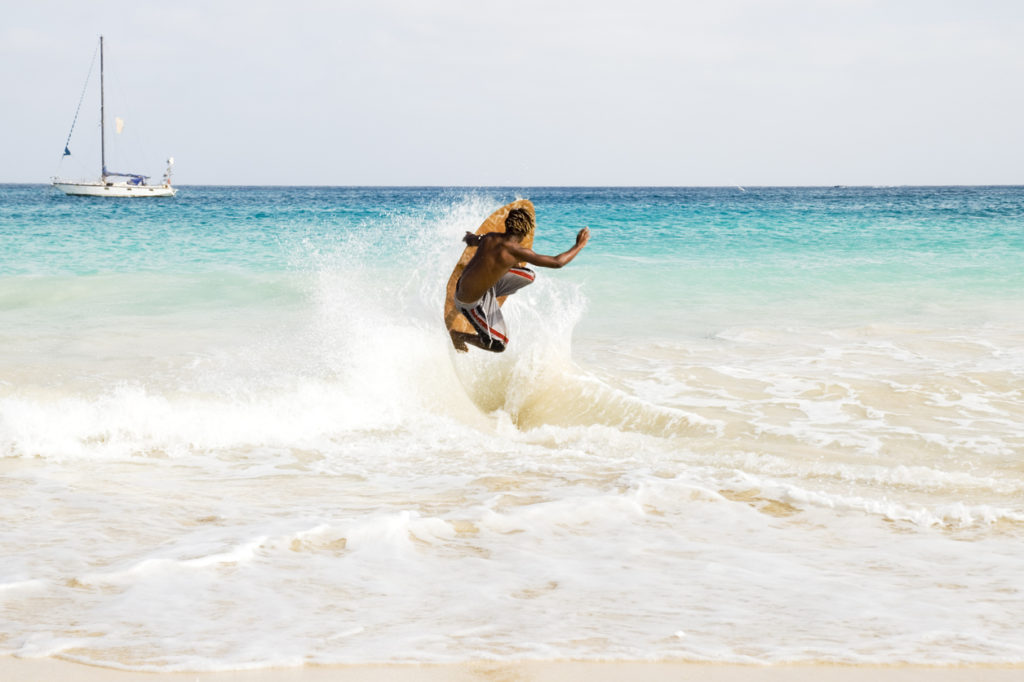 Skimboard fun in Cape Verde