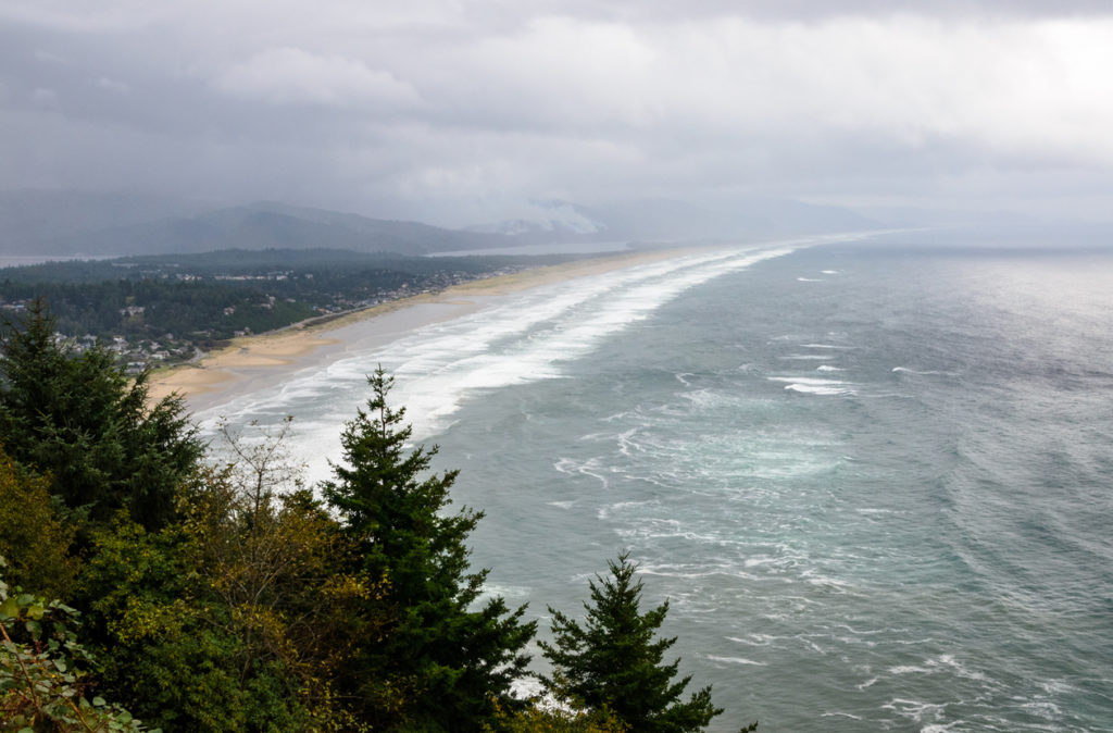 Surfing at Oswald West State Park