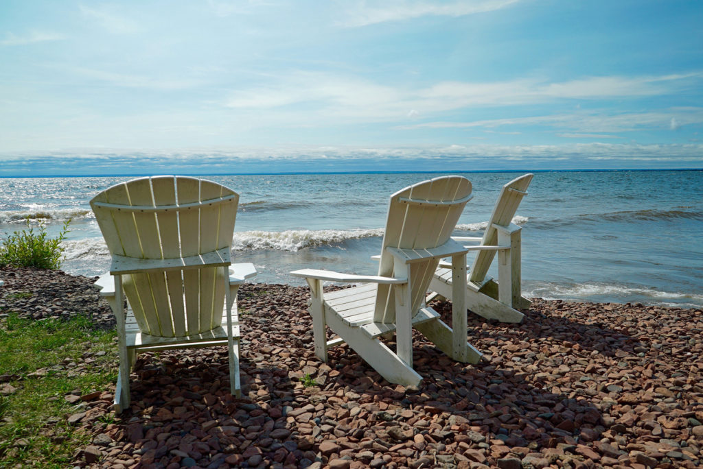 Enjoying the beach in Duluth