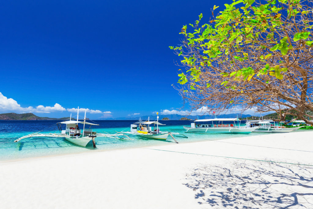 Boats in the sea, Boracay, Philippines