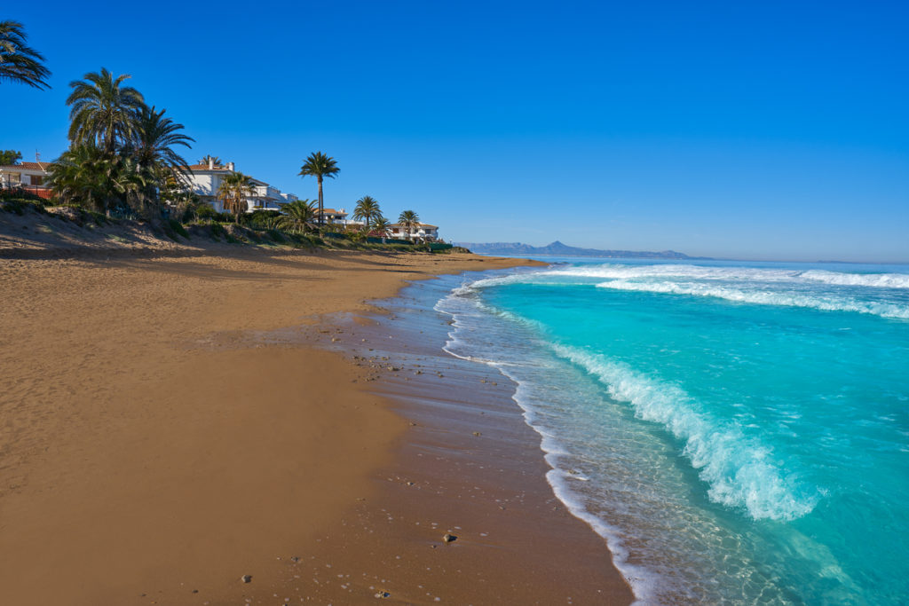 Denia has beautiful sandy beach and wonderful sea