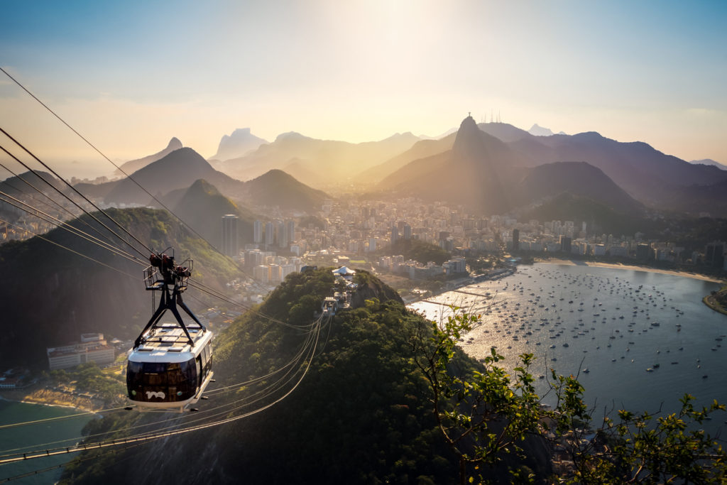 Rio de Janeiro with Urca and Sugar Loaf Cable Car and Corcovado mountain
