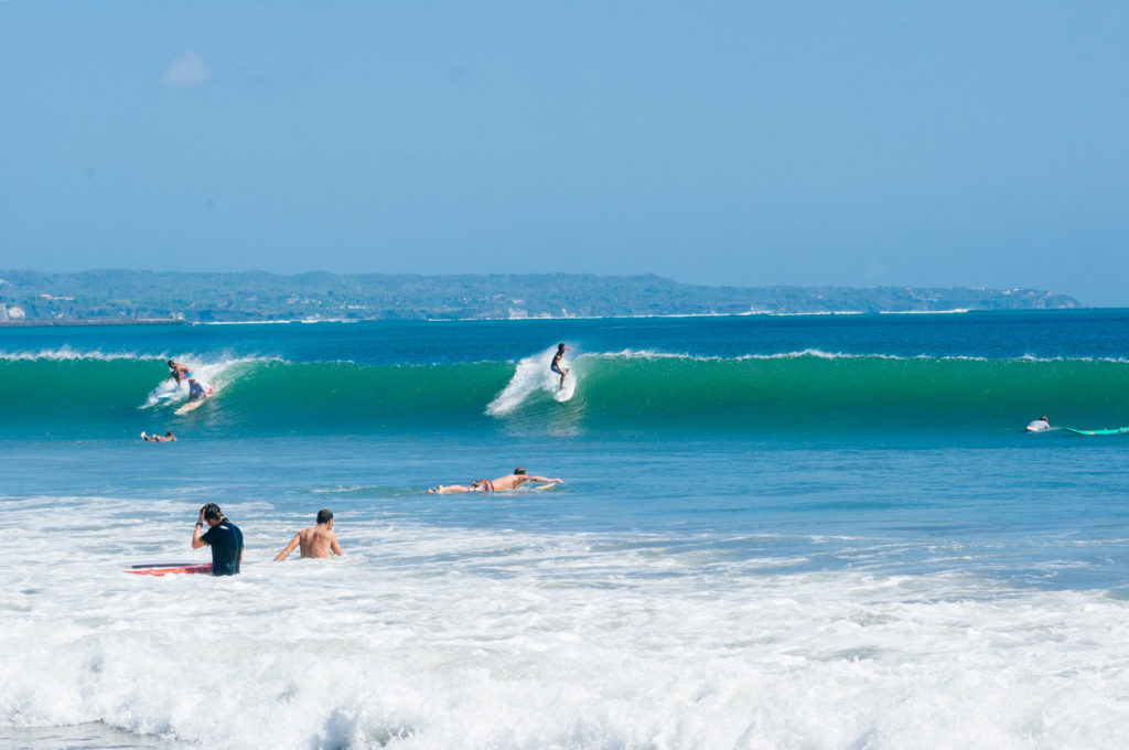 Surfing Kuta Beach, Bali