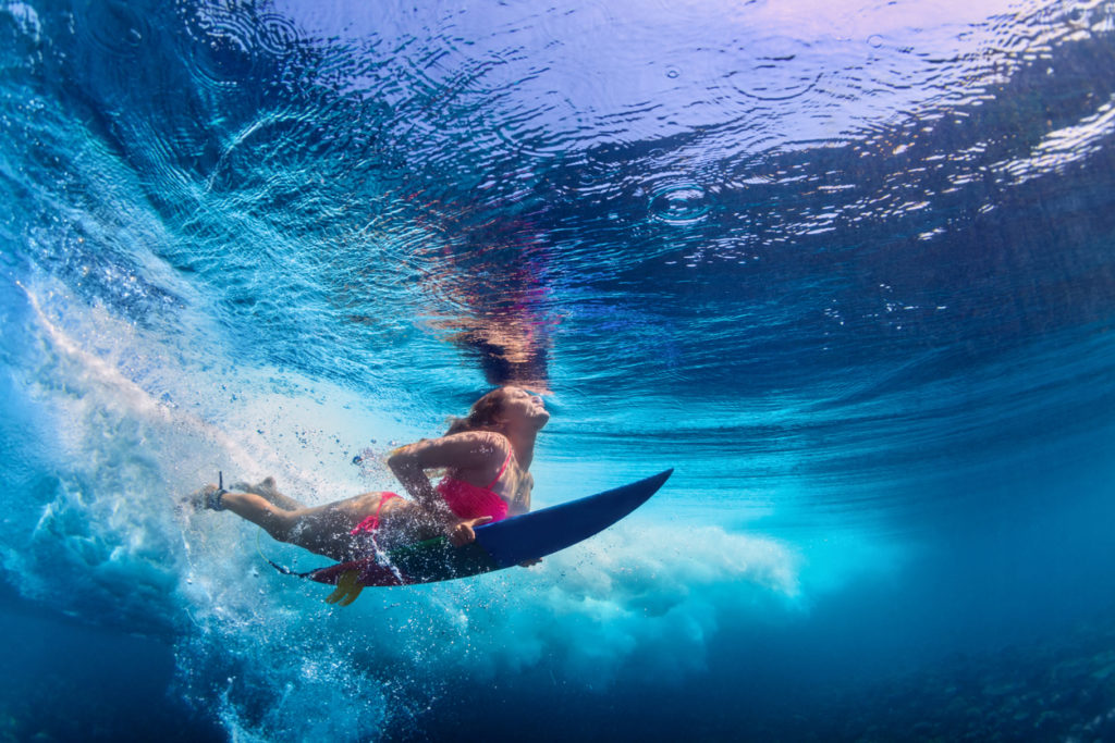 Surfing in Bali