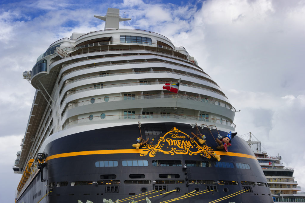 Disney Dream Cruise docked in Nassau, Bahamas.