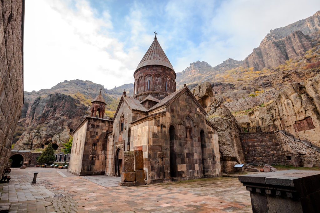 Geghardavank monastery located in Kotayk Province of Armenia.
