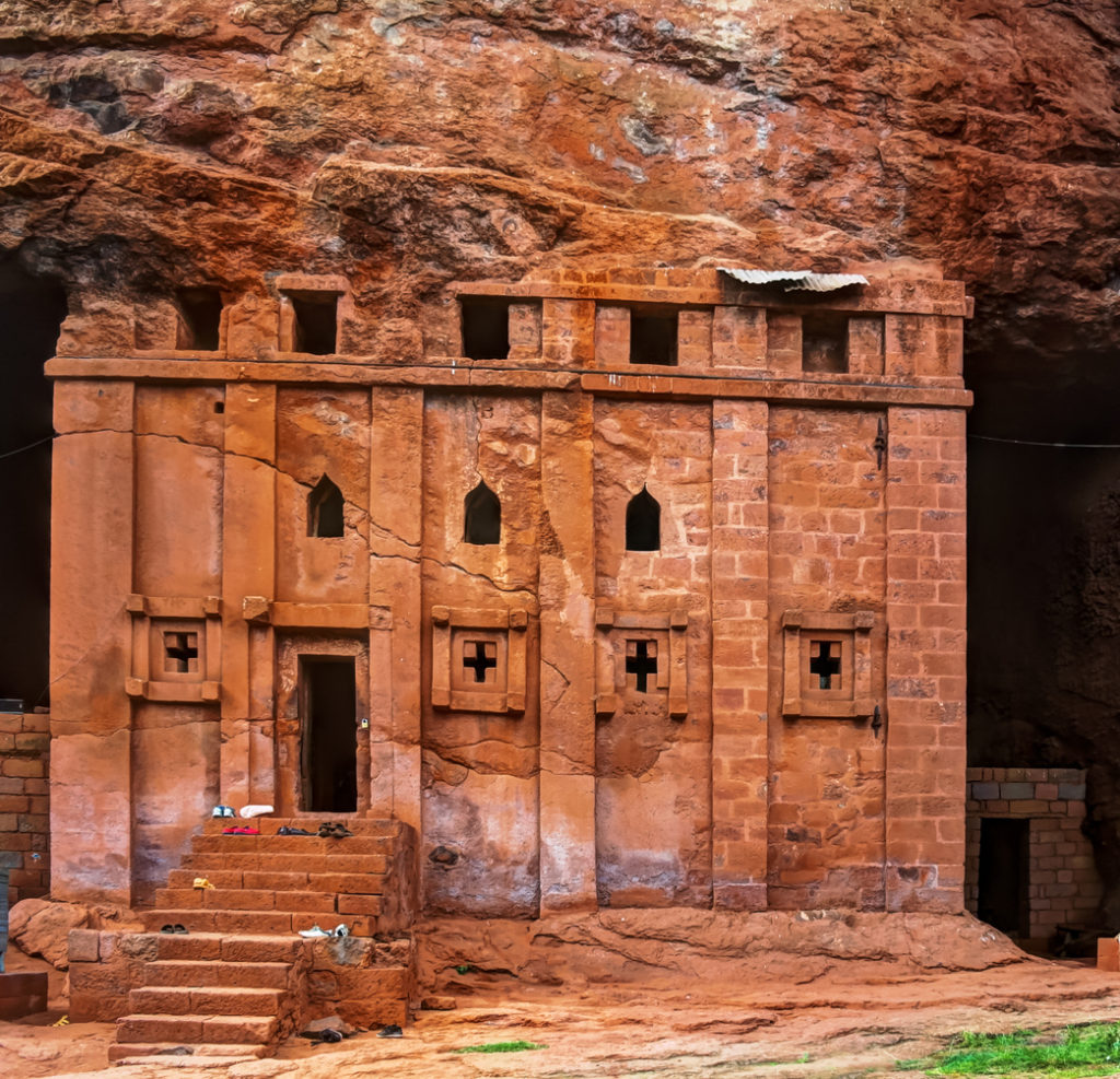 Bete Abba Libanos rock - hewn church, Lalibela, Ethiopia.