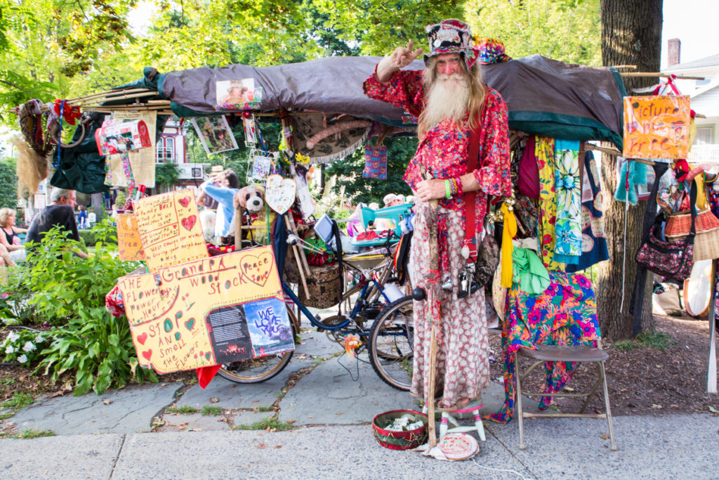 Hippie, Grandpa Woodstock in Woodstock, New York.