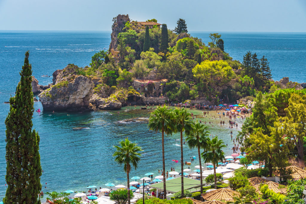 Isola Bella in Taormina, Sicily.