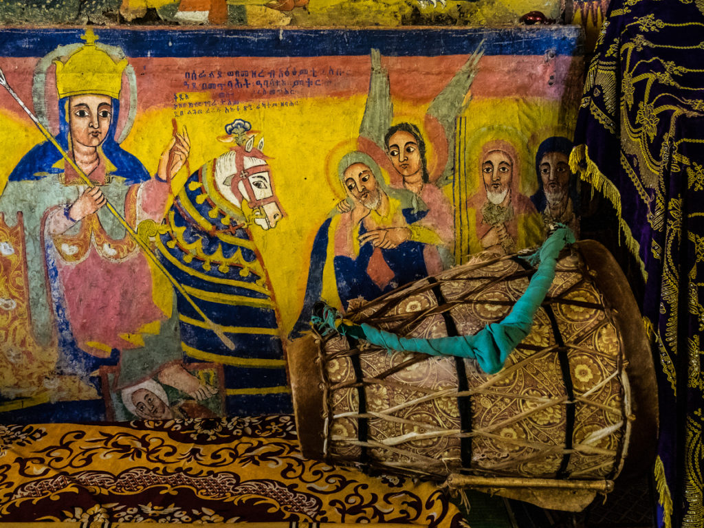 Lake Tana, Zege peninsula. Ura Kidane Mehret Church fro 16th century in Ethiopia.