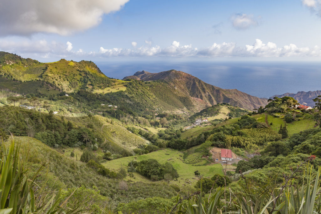 Saint Helena Island in the South Atlantic Ocean.