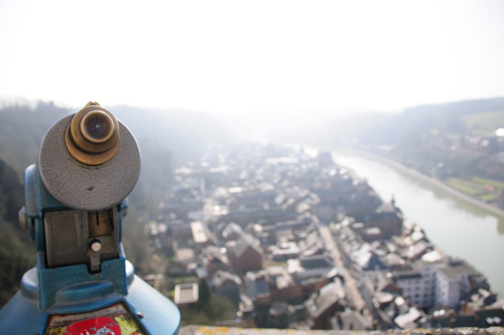 The City of Dinant as seen from across the Muese river.