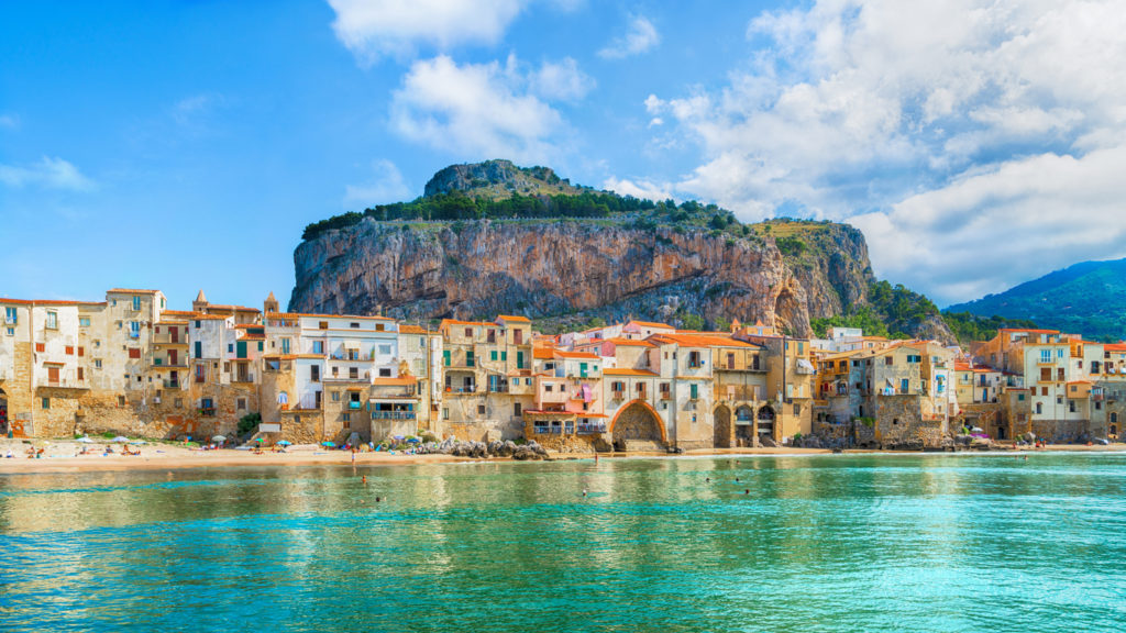 The medieval village of Cefalu, Sicily.