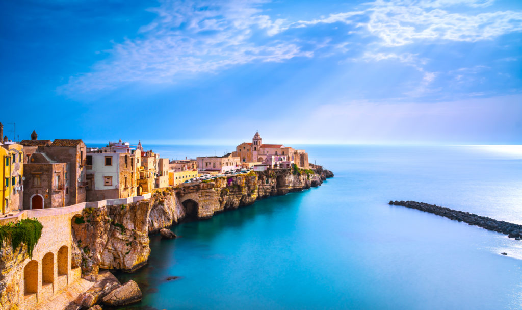 Vieste town in Gargano, Apulia, Italy.