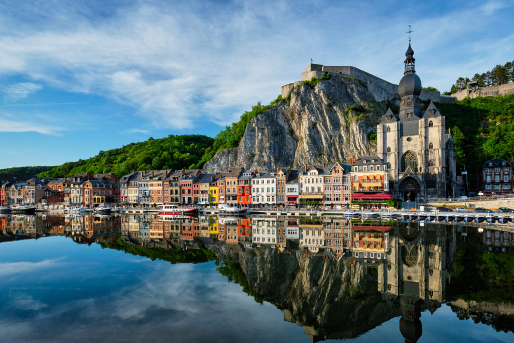 View of picturesque Dinant town, Belgium.