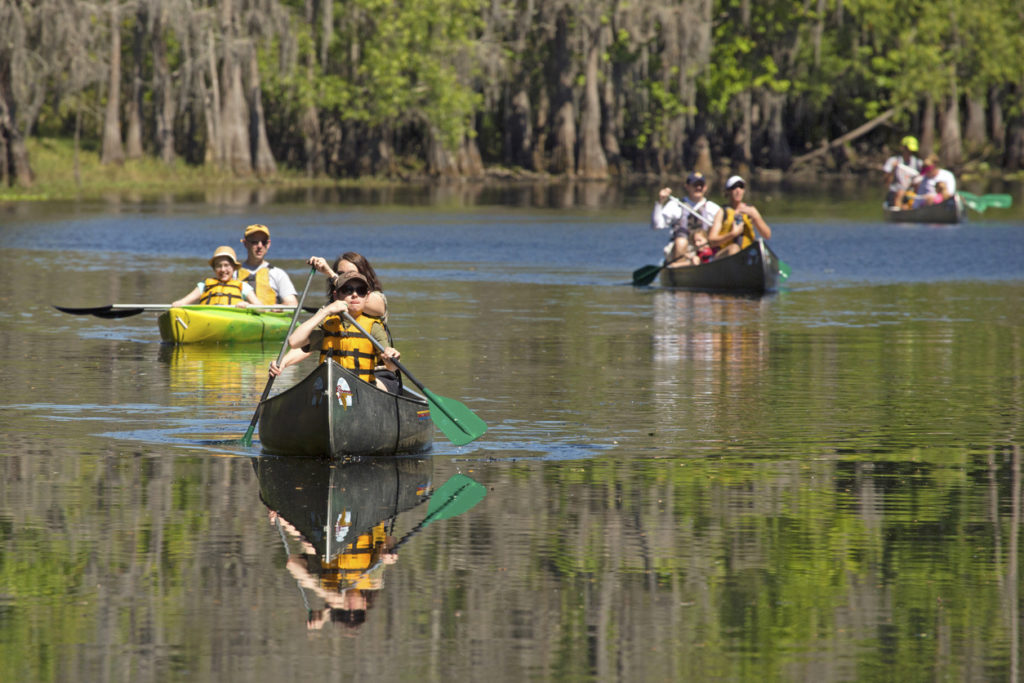 Canoeing on Shingle Creek, Kissimmee, Florida.