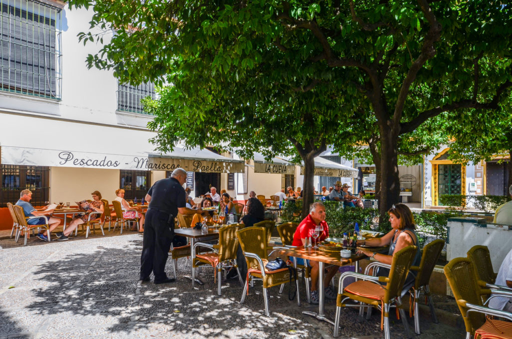 Donna Elvira Square in the Jewish Quarter of Seville